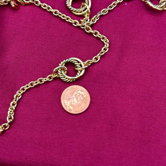 Ralph Lauren Gold-Tone Chain Double Circle Station Necklace - Picture 9 of 10